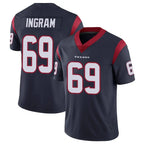 H.Texans #69 Ed Ingram Player Navy Limited Vapor Untouchable Home Game Gdoa Stitched Jerseys