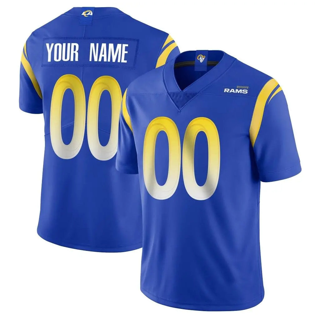 Custom LA.Rams Royal Limited Vapor Untouchable Home Game Any Name & Numbers Gdoa Stitched Jerseys