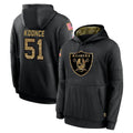 LV.Raiders #51 Malcolm Koonce Player Black Salute to Service Hoodies Limited Game Gdoa Stitched Jerseys