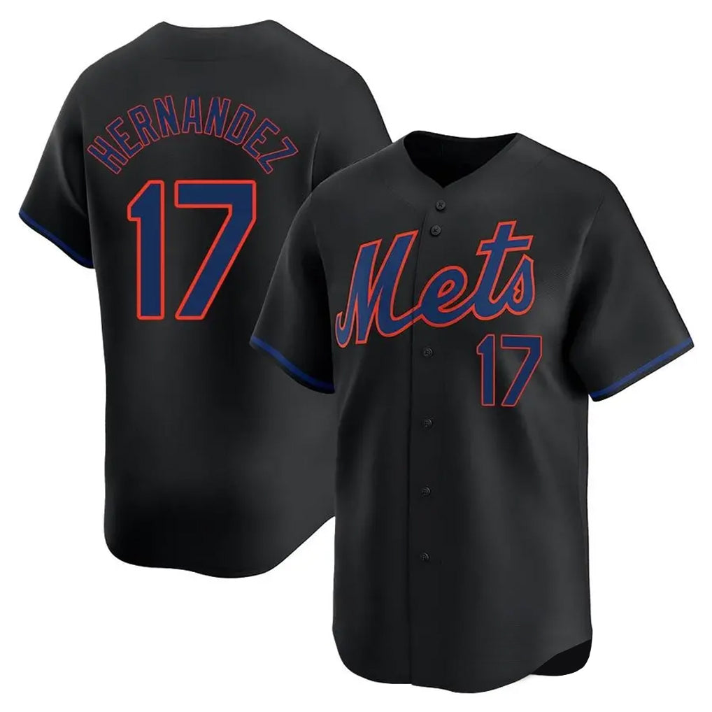 NY.Mets #17 Keith Hernandez Player Black Alternate Home Limited Fdoa Stitched Jerseys