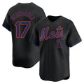NY.Mets #17 Keith Hernandez Player Black Alternate Home Limited Fdoa Stitched Jerseys
