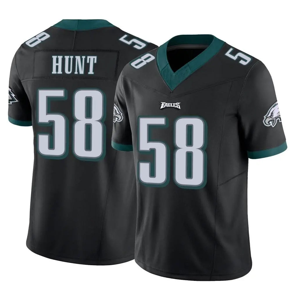 P.Eagles #58 Jalyx Hunt Player Black Limited Vapor F.U.S.E. Home Game Gdoa Stitched Jerseys