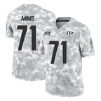 C.Bengals #71 Amarius Mims Player Arctic Camo Salute to Service Limited Gdoa Stitched Jerseys
