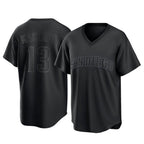 S.Diego Padres #13 Manny Machado Player Black Pitch Fashion Game T-shirt Fdoa Stitched Jerseys