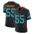 M.Dolphins #55 Aaron Brewer Player Black Limited Pitch Rivalries Collection Home Game Gdoa Stitched Jerseys