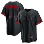 Custom C.Reds Black City Connect Home Game Any Name & Number Gdoa Stitched Jerseys