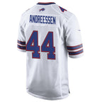B.Bills #44 Joe Andreessen Player White Home Game Gdoa Stitched Jerseys
