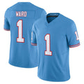 T.Titans #1 Cam Ward Player Light Blue Limited Vapor F.U.S.E. Home Game Gdoa Stitched Jerseys