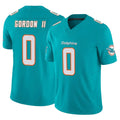 M.Dolphins #0 Ollie Gordon II Player Aqua Limited Vapor F.U.S.E. Home Game Gdoa Stitched Jerseys