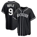 C.Rockies #9 Brenton Doyle Player Black Fashion Out Home Game Gdoa Stitched Jerseys