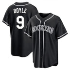 C.Rockies #9 Brenton Doyle Player Black Fashion Out Home Game Gdoa Stitched Jerseys