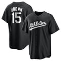 Athletics #15 Seth Brown Player Black Fashion Home Game Gdoa Stitched Jerseys