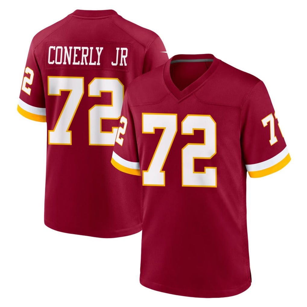 W.Commanders #72 Josh Conerly Jr. Player Burgundy Game Home Gdoa Stitched Jerseys