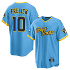 M.Brewers #10 Sal Frelick Player Light Blue City Connect Home Game Fdoa Stitched Jerseys