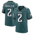 P.Eagles #2 Riq Woolen Player Green Home Game Gdoa Stitched Jerseys