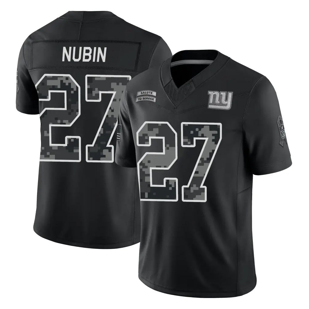 NY.Giants #27 Tyler Nubin Player Black Limited 2026 Salute to Service Home Game Gdoa Stitched Jerseys