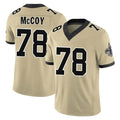 NO.Saints #78 Erik McCoy Player Gold Limited Vapor F.U.S.E. Home Game Gdoa Stitched Jerseys