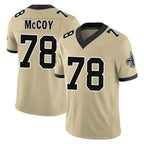 NO.Saints #78 Erik McCoy Player Gold Limited Vapor F.U.S.E. Home Game Gdoa Stitched Jerseys