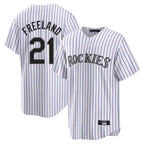 C.Rockies #21 Kyle Freeland Player White Game Home Gdoa Stitched Jerseys
