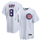 C.Cubs #8 Ian Happ Player White Limited Home Game Gdoa Stitched Jerseys