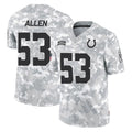 IN.Colts #53 CJ Allen Player Arctic Camo Salute To Service Limited Game Gdoa Stitched Jerseys