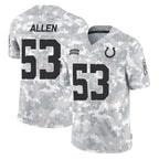 IN.Colts #53 CJ Allen Player Arctic Camo Salute To Service Limited Game Gdoa Stitched Jerseys