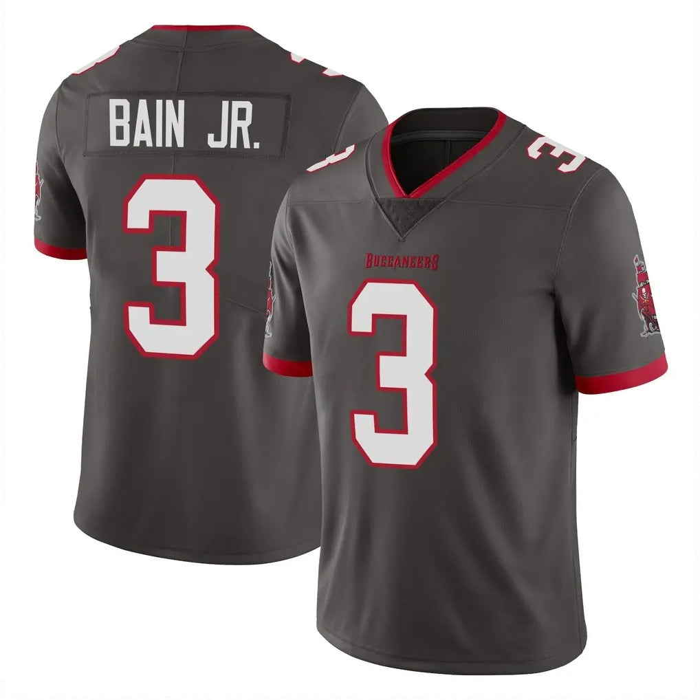 TB.Buccaneers #3 Rueben Bain Jr. Player Pewter Limited Alternate Vapor Home Game Gdoa Stitched Jerseys