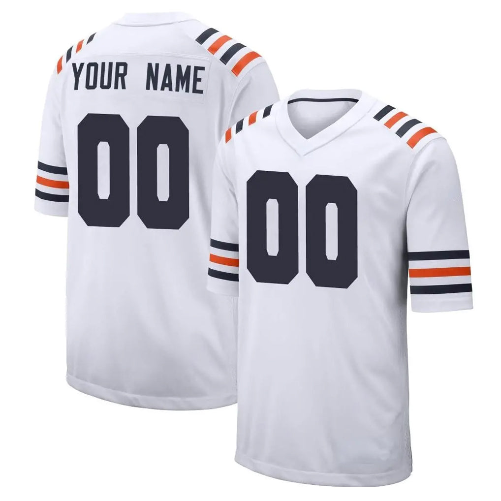 Custom C.Bears White Classic Home Game Any Name & Numbers Gdoa Stitched Jerseys