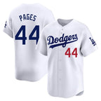 LA.Dodgers #44 Andy Pages Player White Limited Home Fdoa Stitched Jerseys