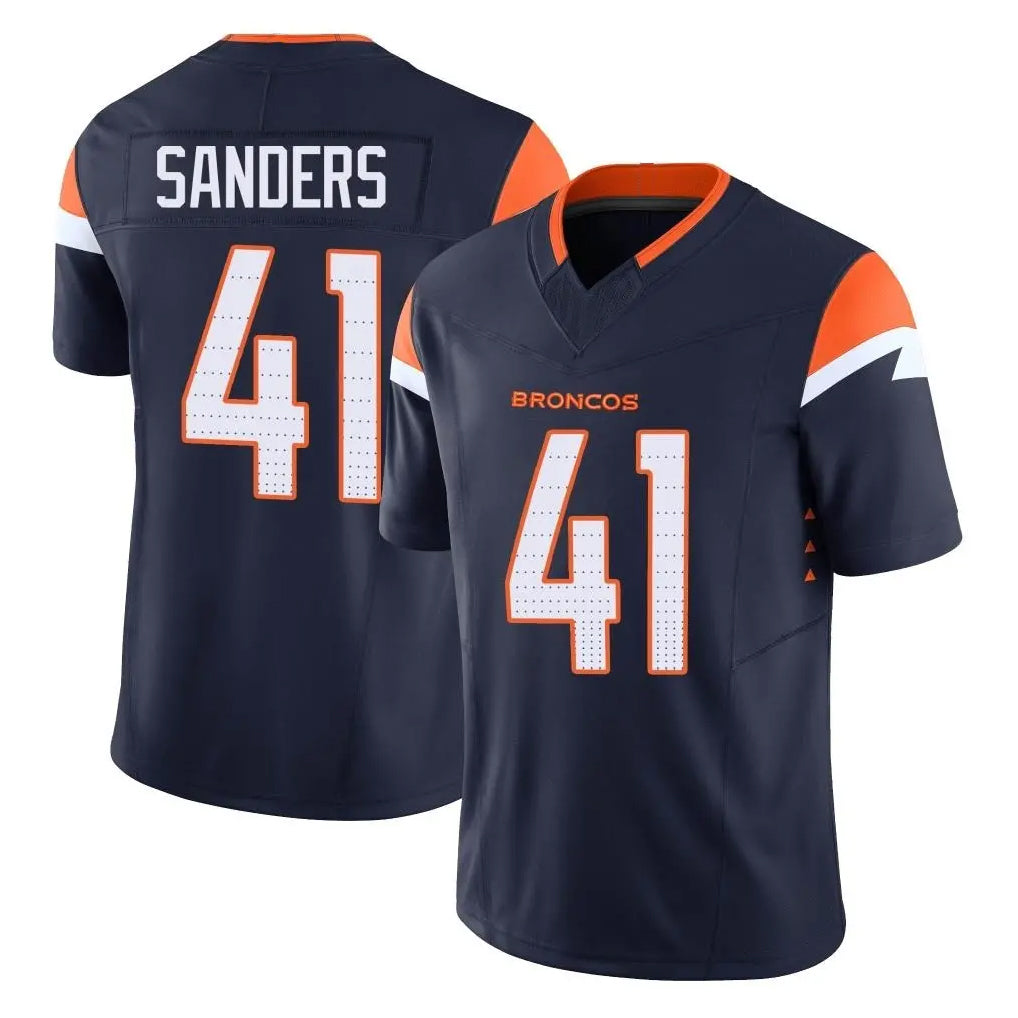 D.Broncos #41 Drew Sanders Player Navy Limited Vapor F.U.S.E. Home Game Gdoa Stitched Jerseys