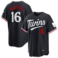 M.Twins #16 Austin Martin Player Navy Home Game Fdoa Stitched Jerseys