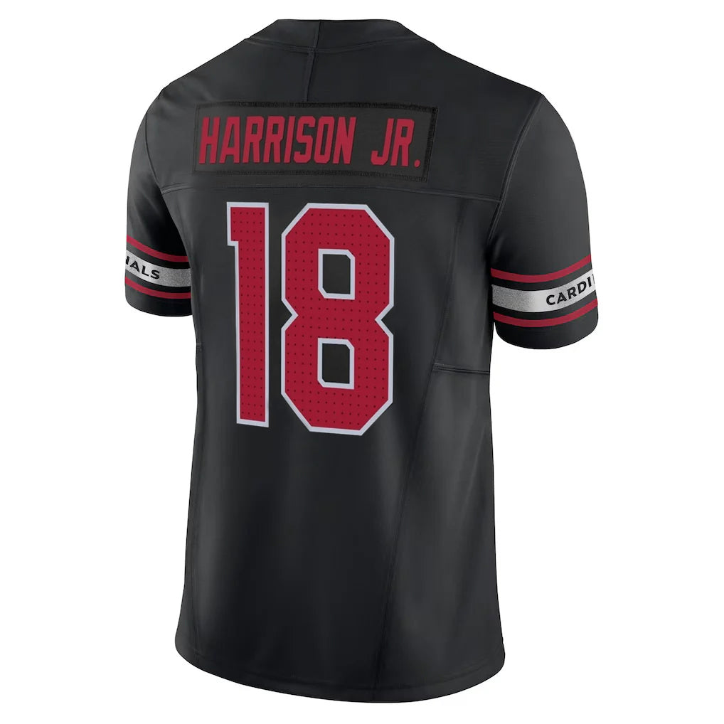 A.Cardinals #18 Marvin Harrison Jr. Player Black Vapor F.U.S.E. Limited Gdoa Stitched Jerseys