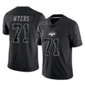 NY.Jets #71 Josh Myers Player Stealth Black Limited Reflective Home Game Gdoa Stitched Jerseys