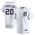 D.Tigers #20 Spencer Torkelson Player White Home Limited Gdoa Stitched Jerseys