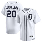 D.Tigers #20 Spencer Torkelson Player White Home Limited Gdoa Stitched Jerseys