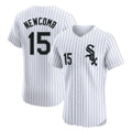 C.White Sox #15 Sean Newcomb Player White Stripe Limited Elite Home Gdoa Stitched Jerseys
