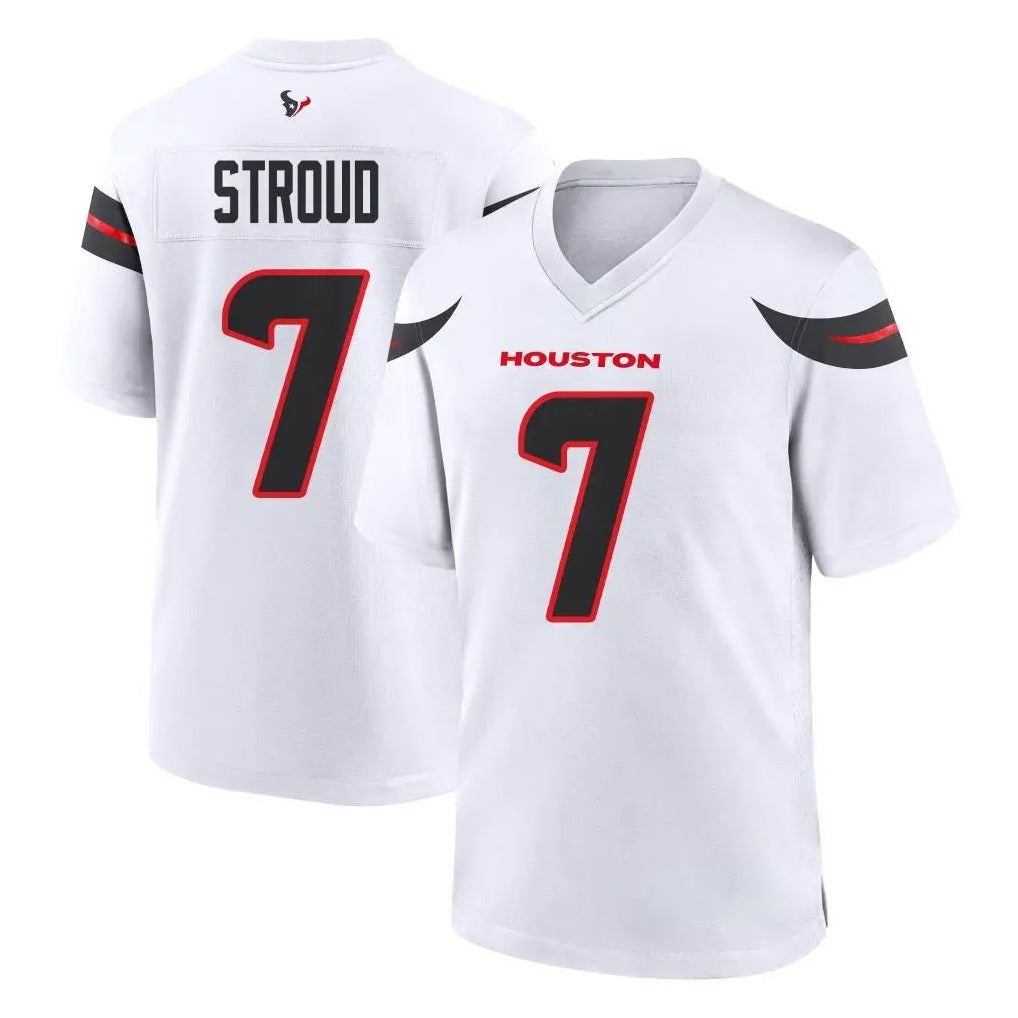 H.Texans #7 CJ Stroud Player White Home Game Gdoa Stitched Jerseys