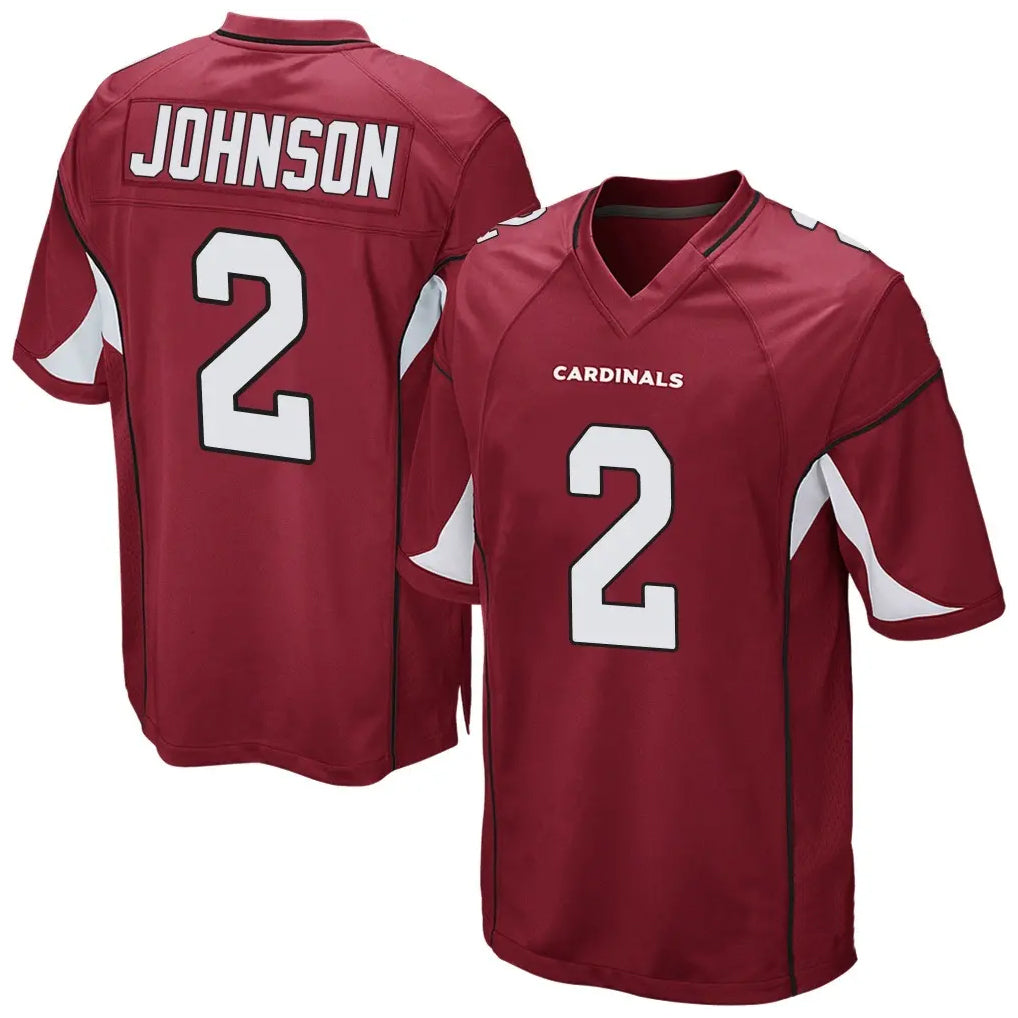 A.Cardinals #2 Will Johnson Player Cardinal Home Game Gdoa Stitched Jerseys