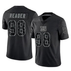 NY.Giants #98 DJ Reader Player Black Limited Reflective Home Game Gdoa Stitched Jerseys