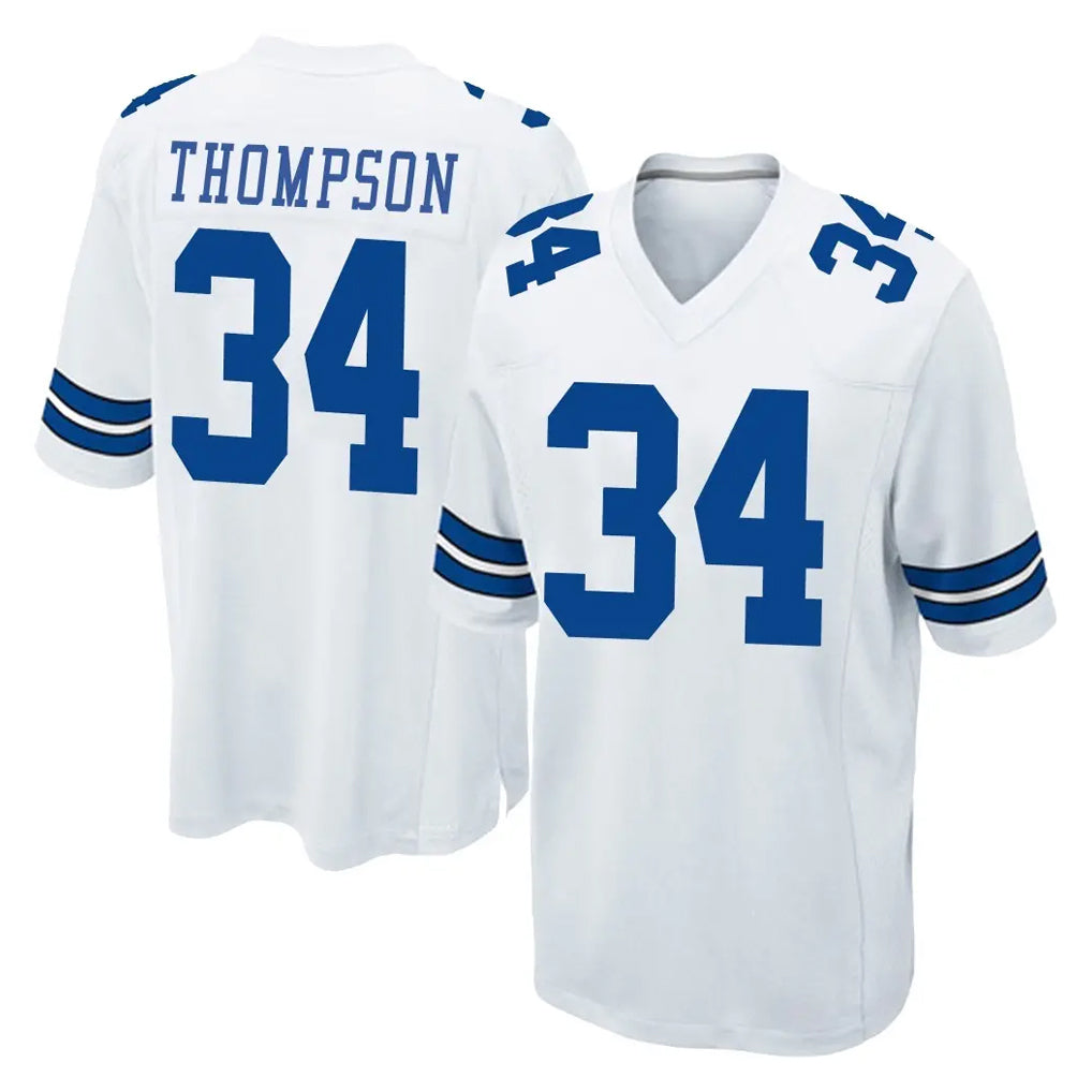 D.Cowboys #34 Jalen Thompson Player White Home Game Gdoa Stitched Jerseys