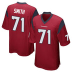H.Texans #71 Braden Smith Player Red Home Game Gdoa Stitched Jerseys