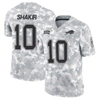 B.Bills #10 Khalil Shakir Player Arctic Camo Salute to Service Limited Gdoa Stitched Jerseys