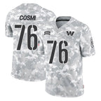 W.Commanders #76 Sam Cosmi Player Arctic Camo Limited Salute To Service Home Game Gdoa Stitched Jerseys