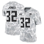 A.Falcons #32 Cash Jones Player Camo Salute to Service Limited Gdoa Stitched Jerseys