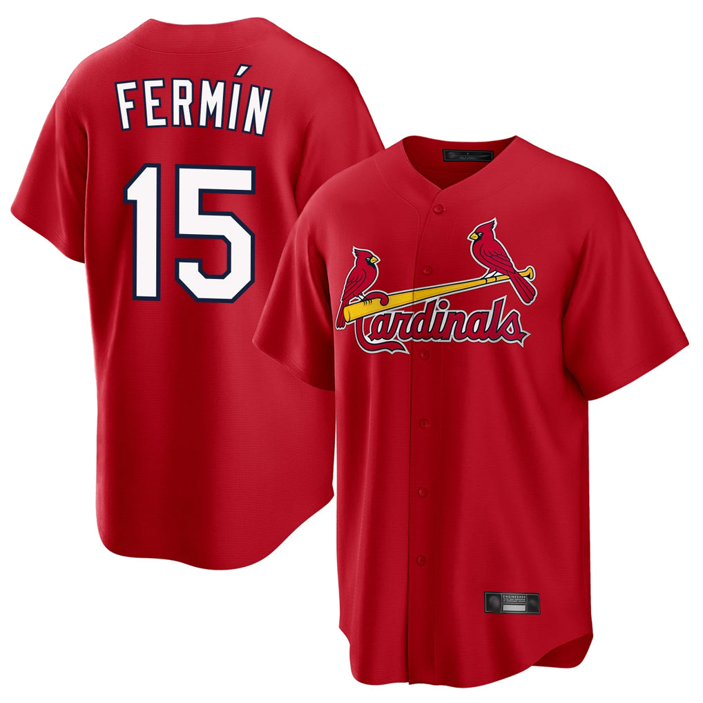 St. Louis Cardinals #15 Jose Fermin Player Red Home Game Fdoa Stitched Jerseys