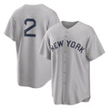 NY.Yankees #2 Derek Jeter Player Gray Field of Dreams Game Fdoa Stitched Jerseys