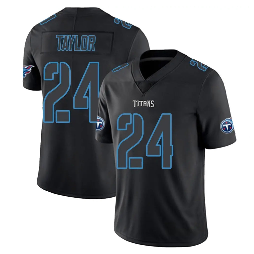 T.Titans #24 Alontae Taylor Player Black Impact Limited Home Game Gdoa Stitched Jerseys