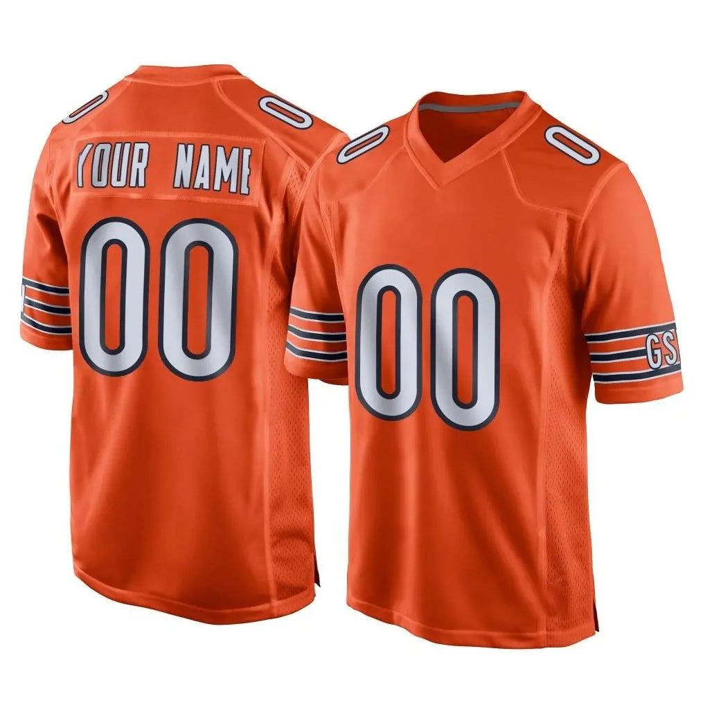 Custom C.Bears Orange Home Game Any Name & Numbers Gdoa Stitched Jerseys