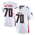 A.Falcons #70 Jake Matthews Player White Vapor Untouchable Limited Home Game Gdoa Stitched Jerseys