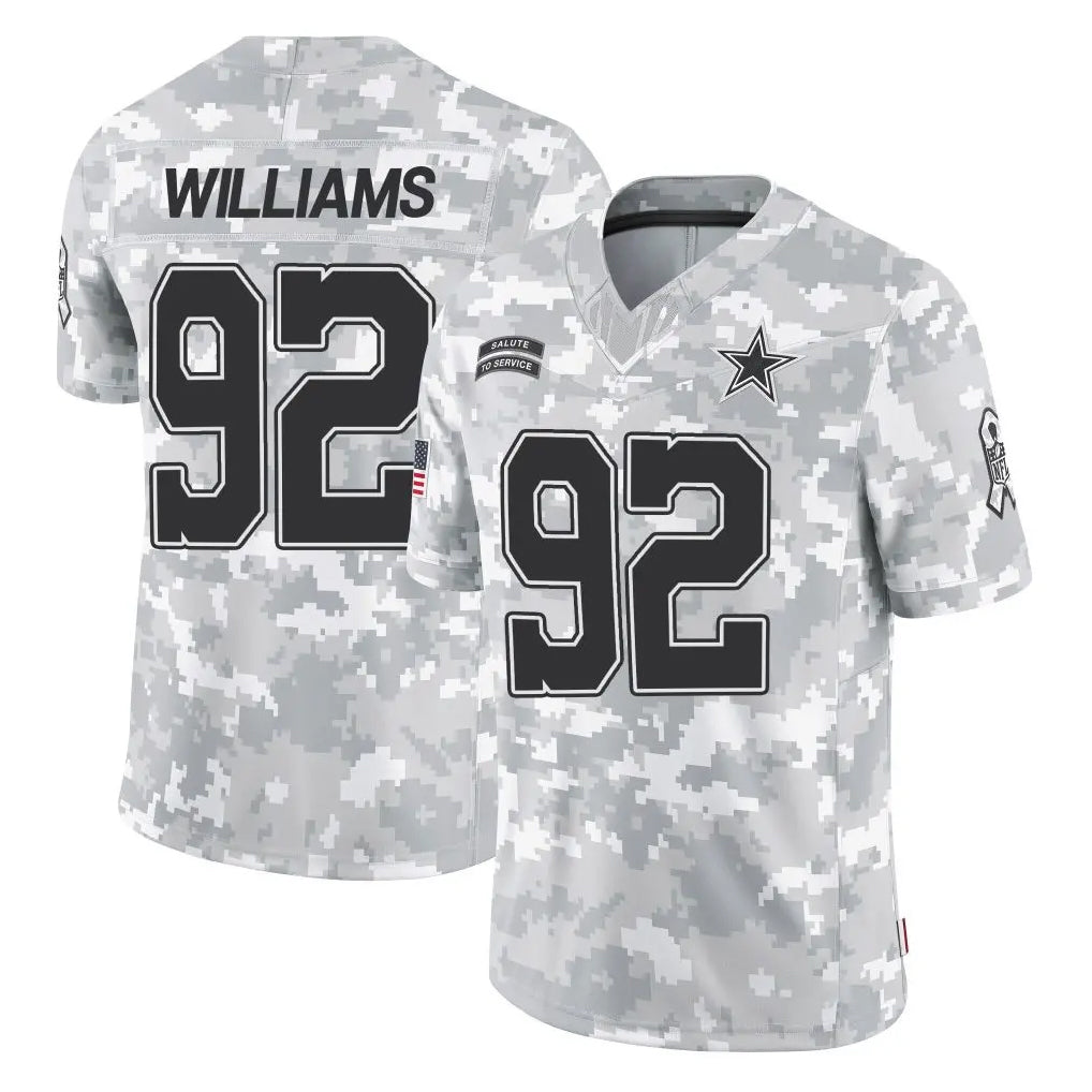 D.Cowboys #92 Quinnen Williams Player Arctic Camo Salute to Service Limited Home Game Gdoa Stitched Jerseys